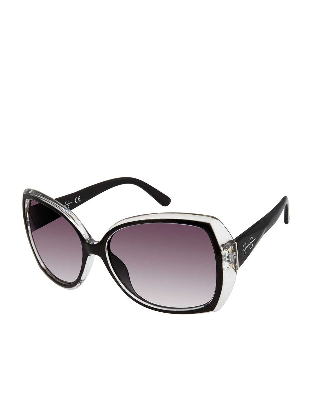 Accessories Oversized Butterfly Sunglasses with Bifocal Readers - Black | Jessica Simpson