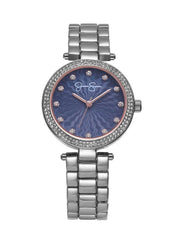 Accessories Crystal Textured Dial Bracelet Watch - Silver Tone | Jessica Simpson