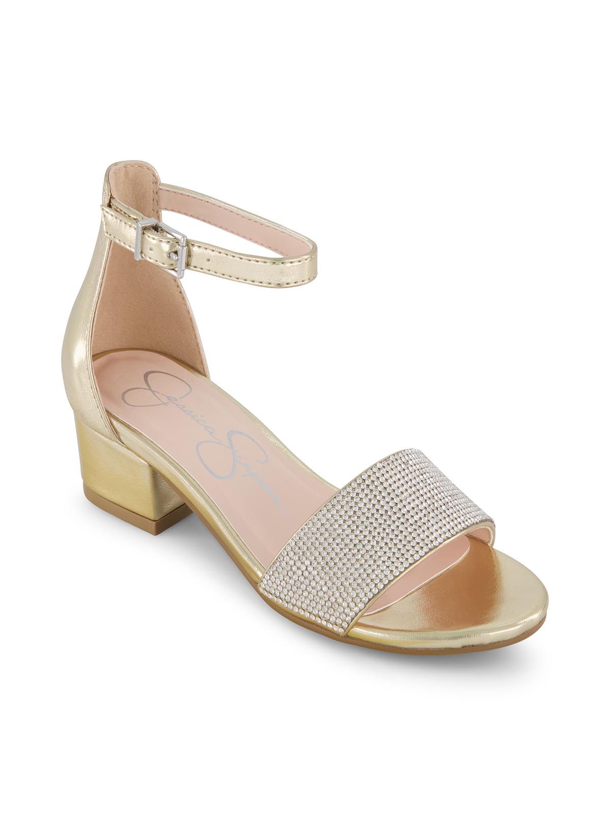 Women Girls' Pearl Stone Dress Heel - Gold | Jessica Simpson