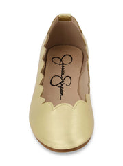 Women Girls' Amy Scallop Ballet Flat - Gold | Jessica Simpson