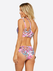 Women French Exit One Shoulder Top - Pink Multi | Jessica Simpson