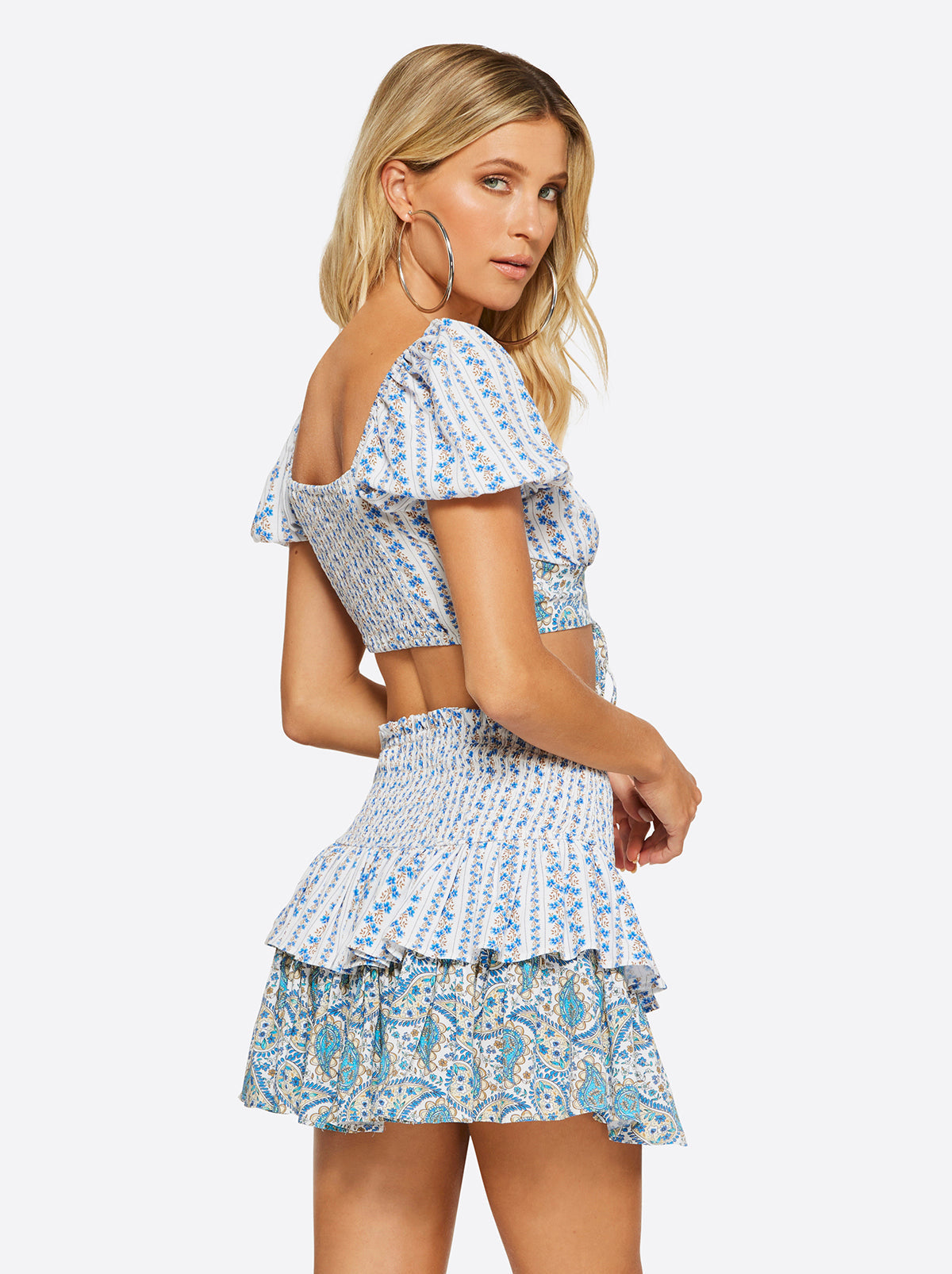 Women Sweetness Overload Puff Sleeve Top - White Multi | Jessica Simpson