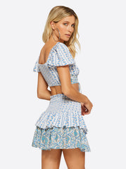 Women Sweetness Overload Puff Sleeve Top - White Multi | Jessica Simpson