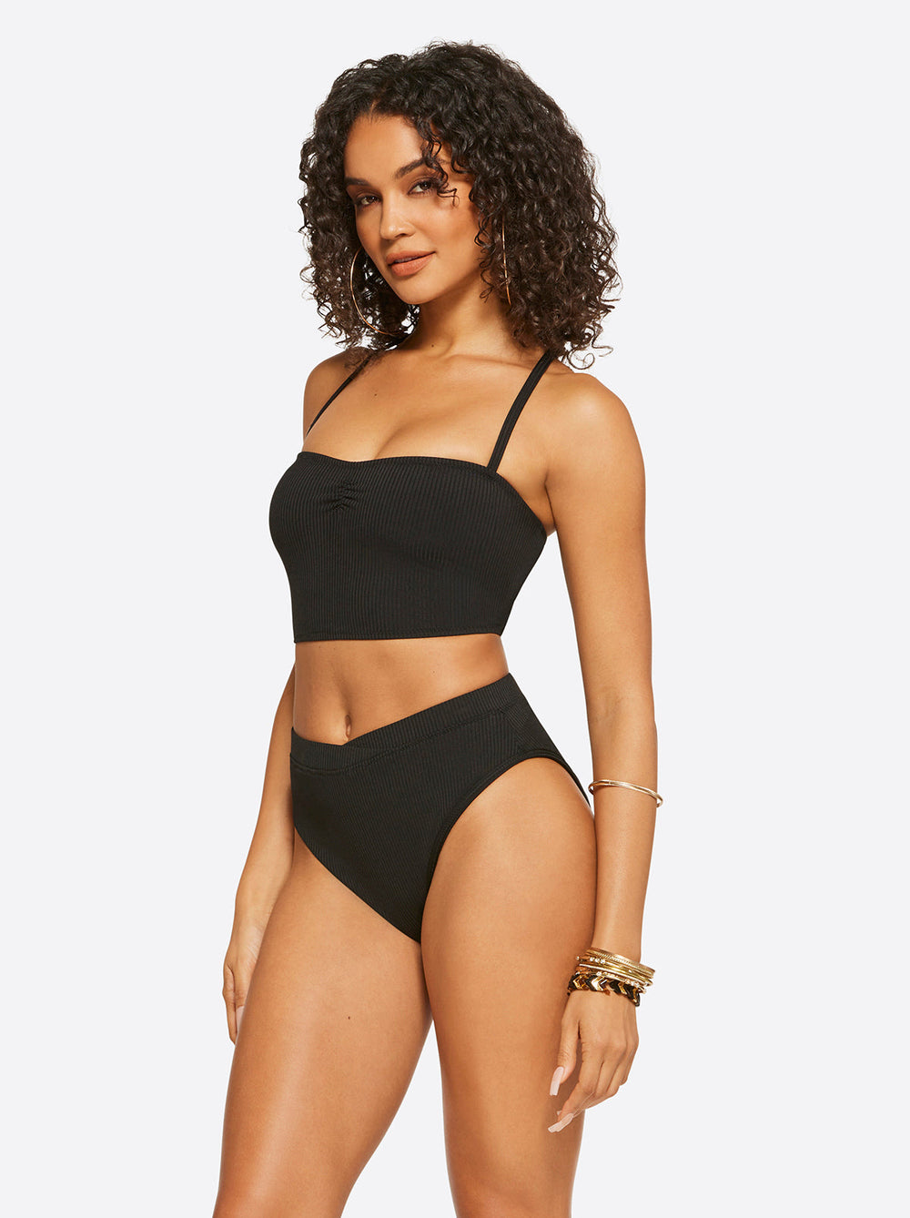 Women Textured Solids Open Back Tank - Black | Jessica Simpson