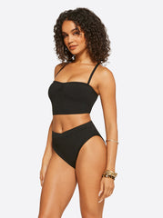 Women Textured Solids Open Back Tank - Black | Jessica Simpson