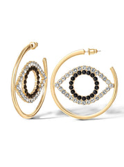 Accessories Crystal Eye Hoop Earrings | Jessica Simpson