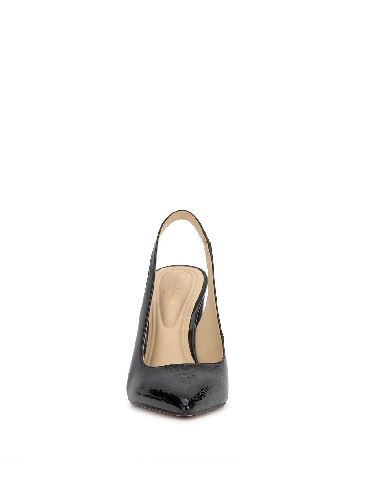 Women Noula Slingback Pointed Toe Pump - Black Patent | Jessica Simpson