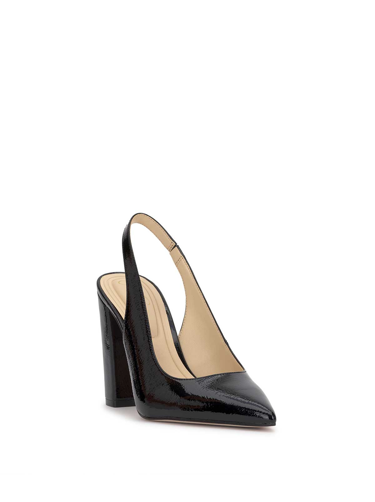 Women Noula Slingback Pointed Toe Pump - Black Patent | Jessica Simpson