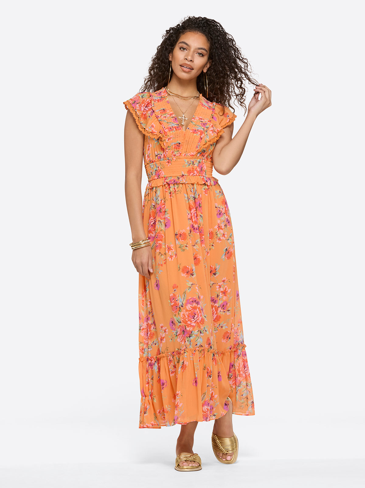 Women Phillipa Maxi Dress - Watercolor Roses | Jessica Simpson