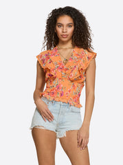 Women Lilianna Top - Watercolor Roses | Jessica Simpson