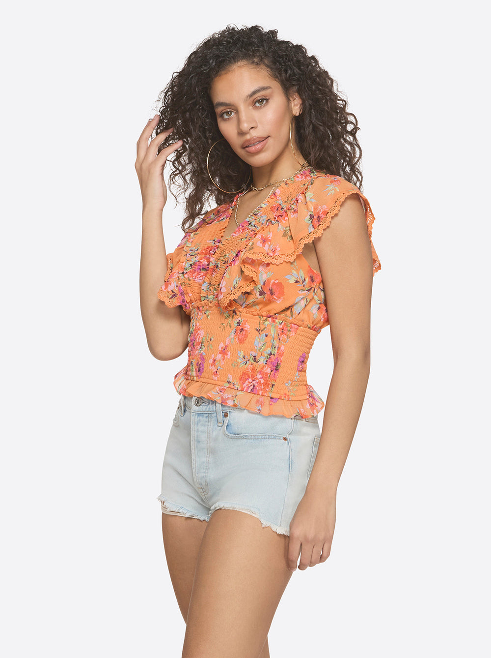 Women Lilianna Top - Watercolor Roses | Jessica Simpson