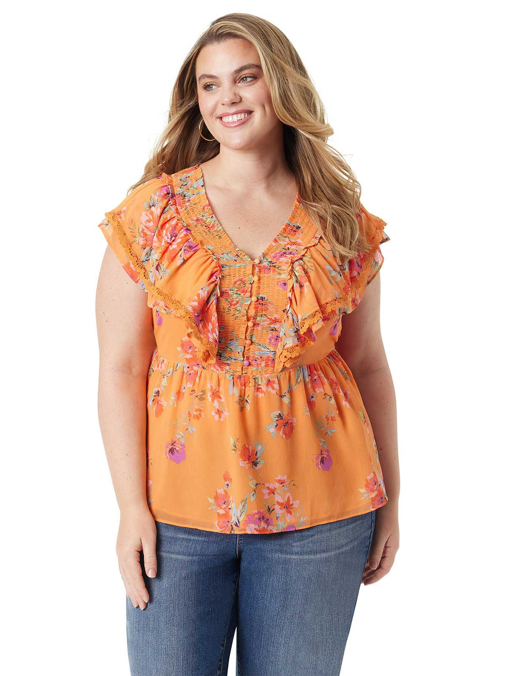Women Nori Top - Watercolor Roses | Jessica Simpson
