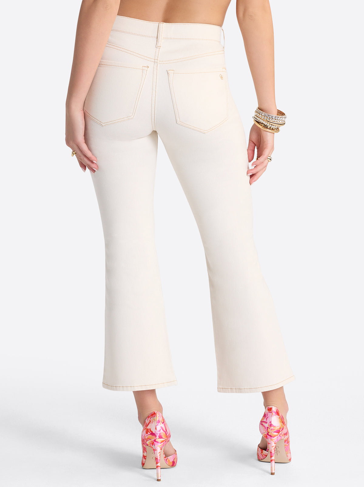 Women Charmed Ankle Flare - Ecru | Jessica Simpson