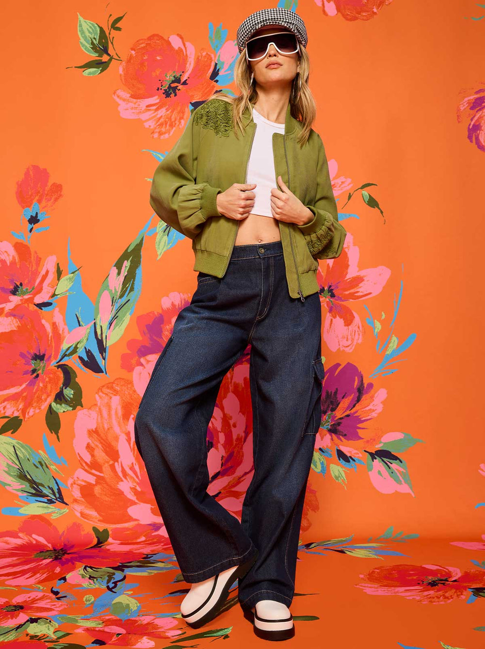 Women Fynn Bomber Jacket - Mayfly | Jessica Simpson