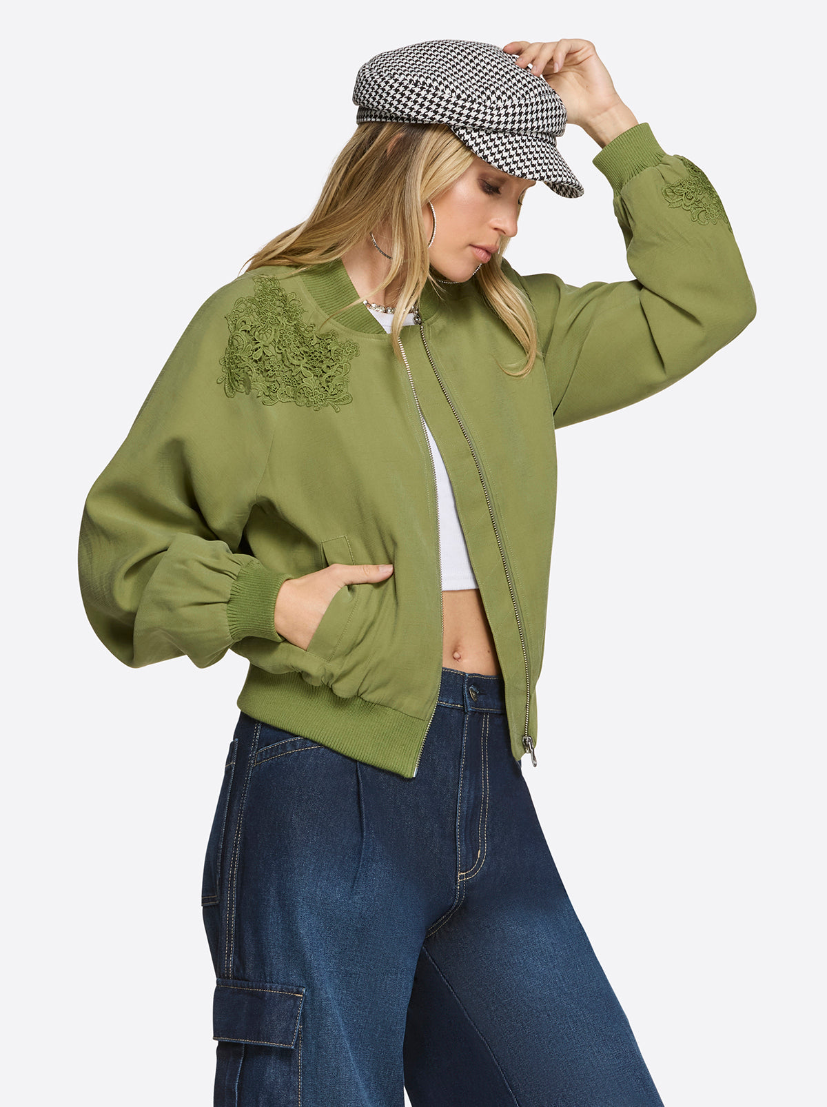 Women Fynn Bomber Jacket - Mayfly | Jessica Simpson