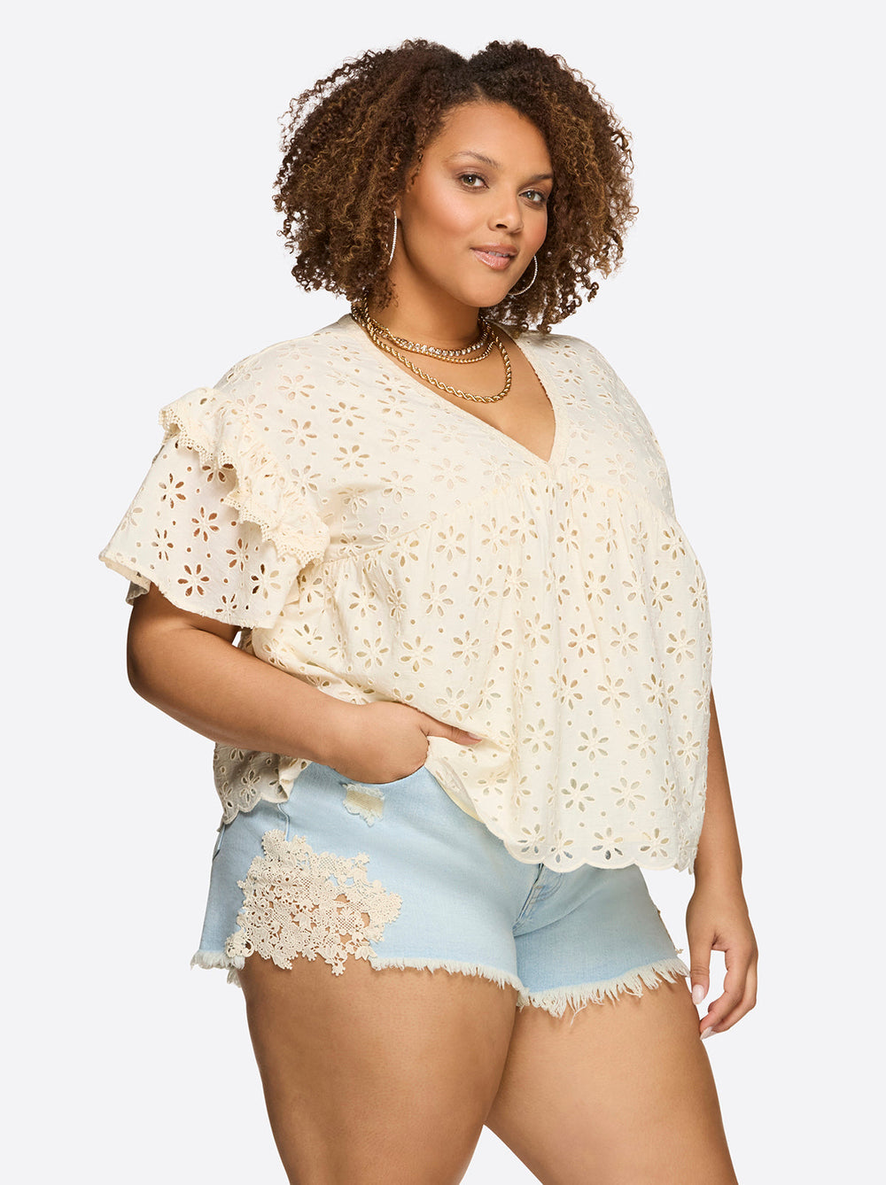 Women Mareike Top - Parchment | Jessica Simpson