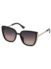 Accessories Cat Eye Sunglasses with Metal Temple - Black | Jessica Simpson