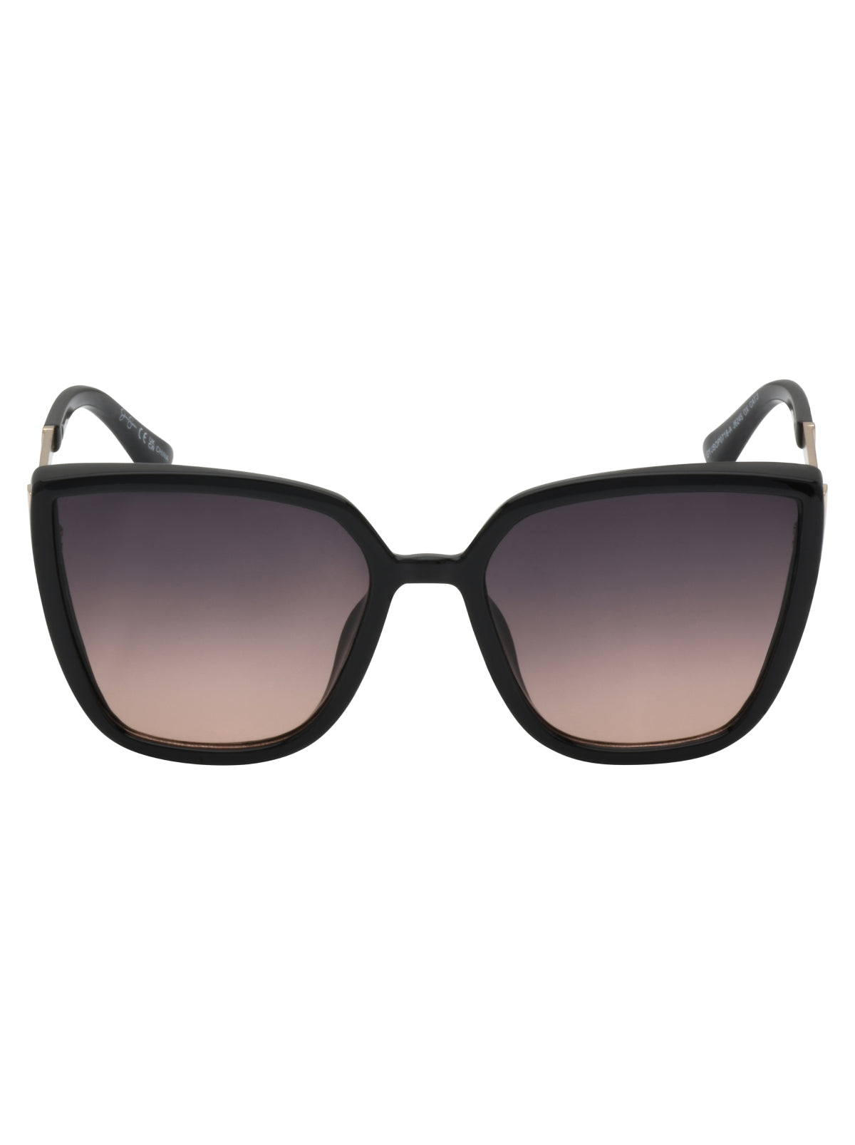 Accessories Cat Eye Sunglasses with Metal Temple - Black | Jessica Simpson