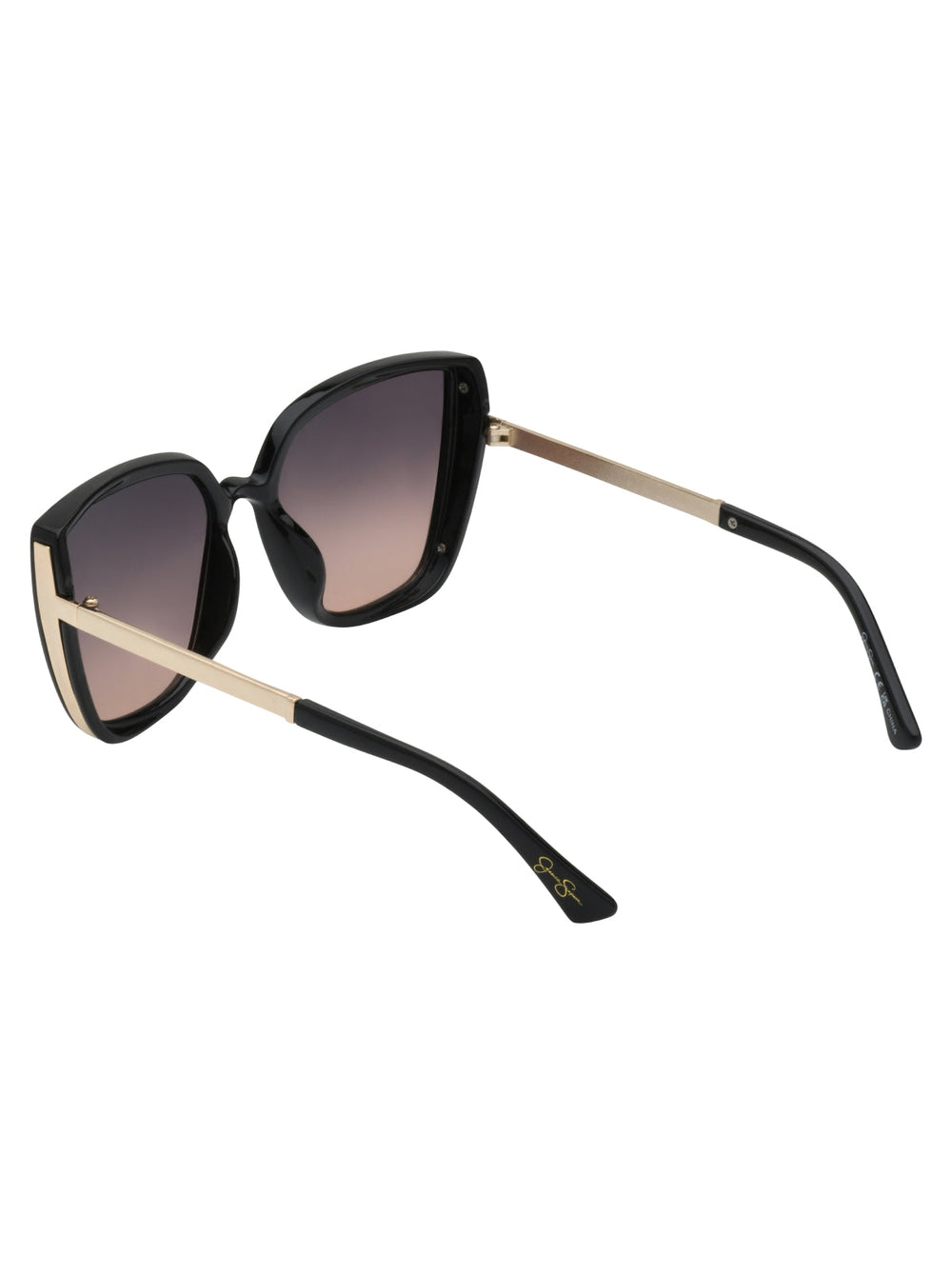 Accessories Cat Eye Sunglasses with Metal Temple - Black | Jessica Simpson