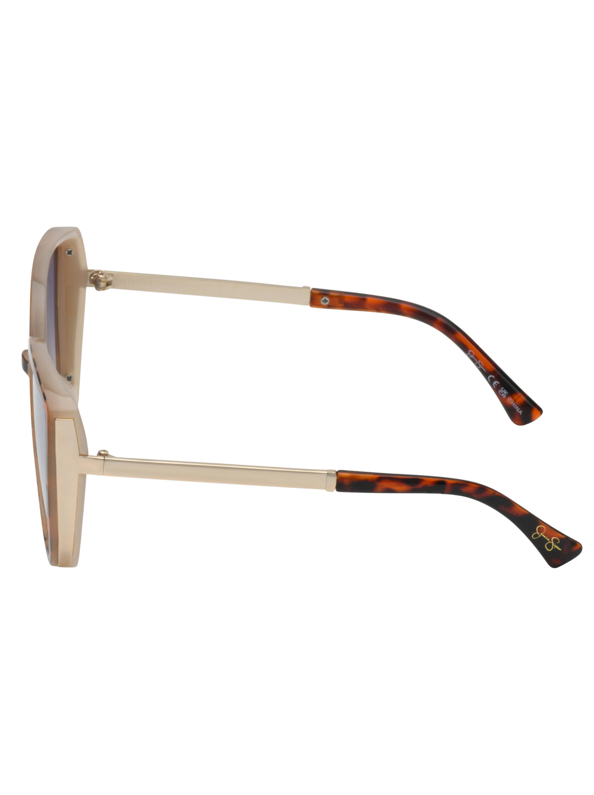 Accessories Cat Eye Sunglasses with Metal Temple - Tortoise | Jessica Simpson