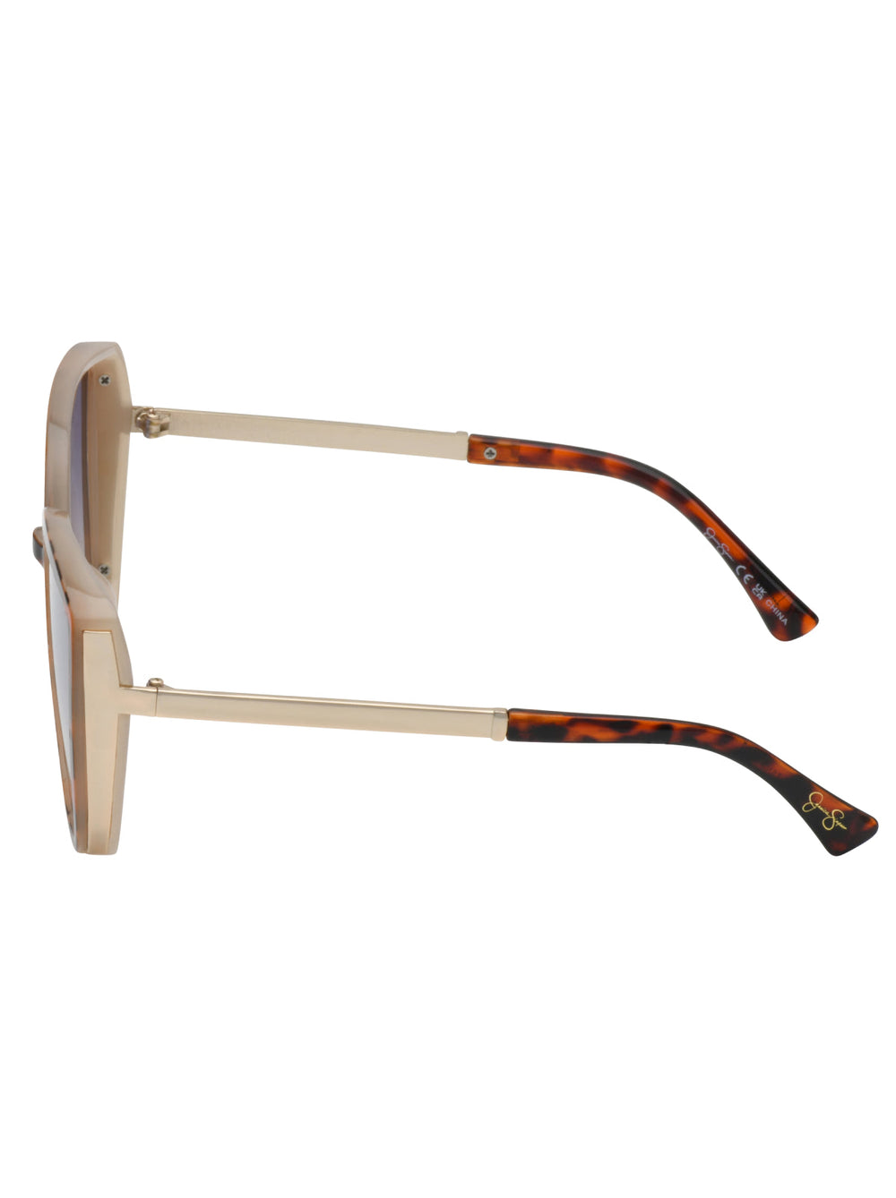 Accessories Cat Eye Sunglasses with Metal Temple - Tortoise | Jessica Simpson
