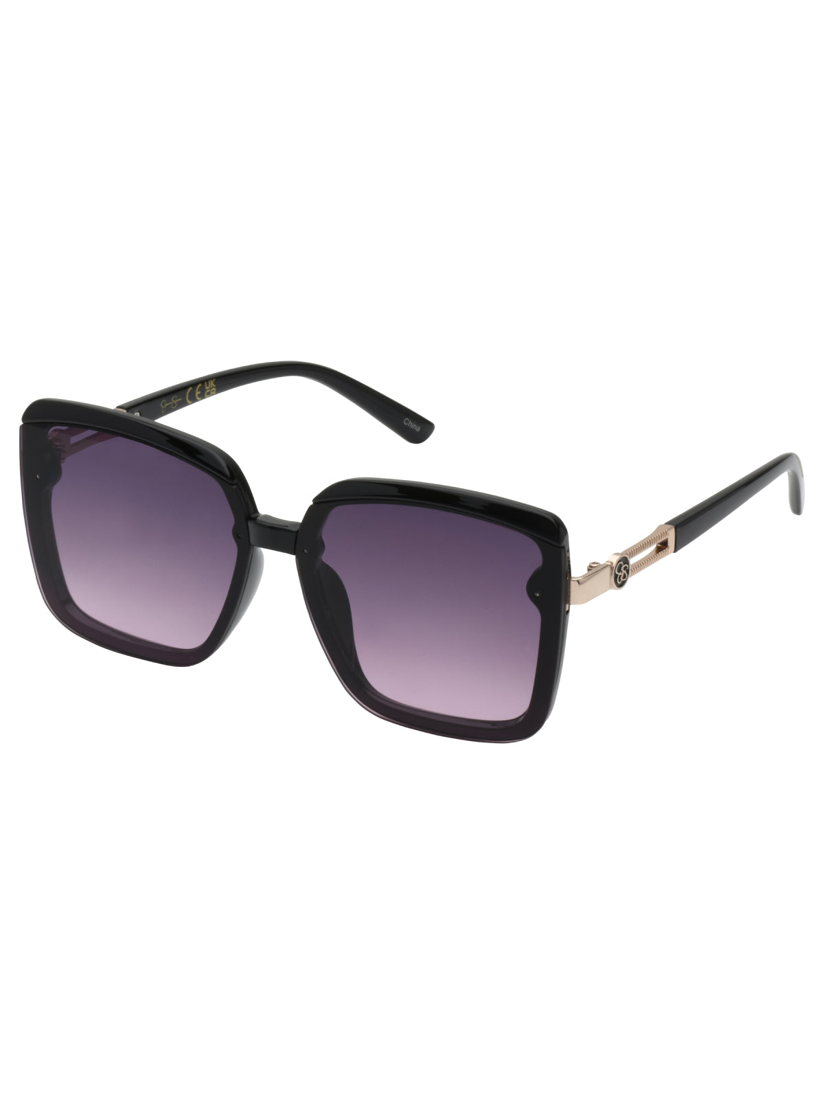 Accessories Oversized Fashionable Square Sunglasses - Black | Jessica Simpson