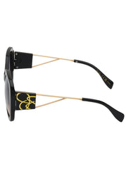 Accessories Oversized Oval Sunglasses - Black | Jessica Simpson