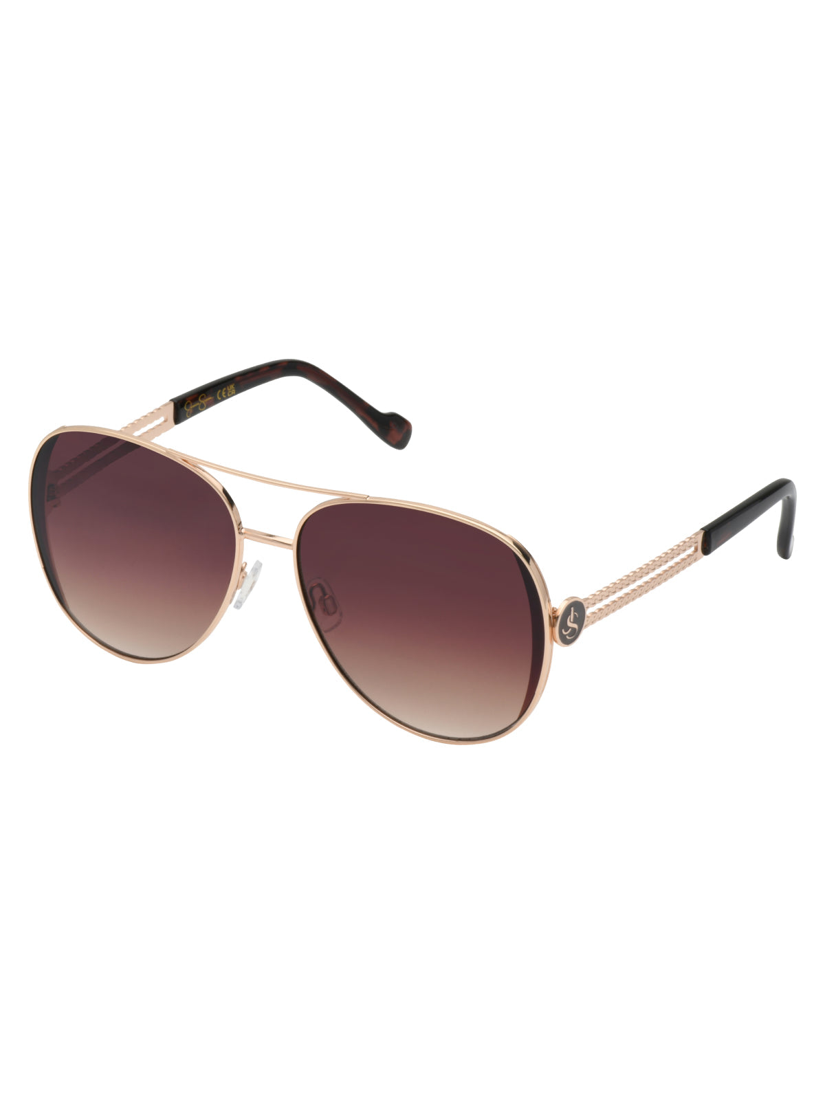 Accessories Stylish Metal Aviator Sunglasses - Gold & Tortoise | Jessica Simpson
