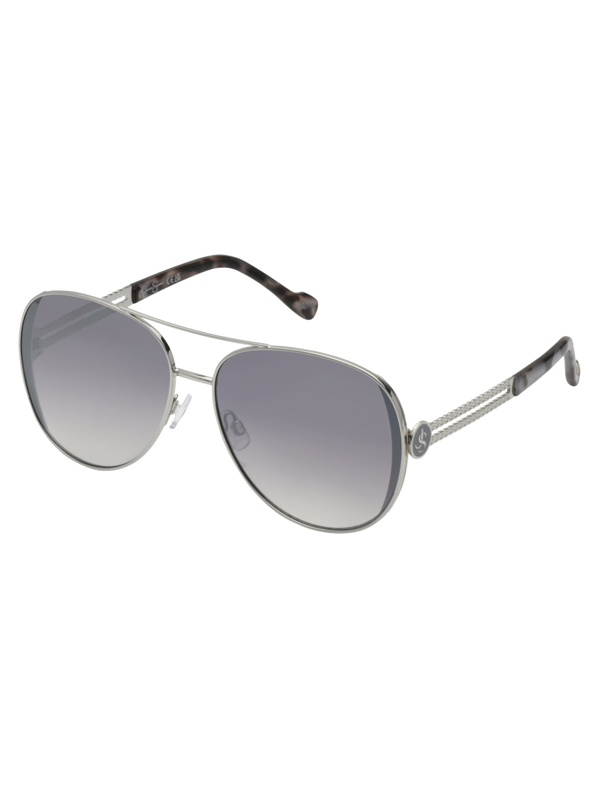 Accessories Stylish Metal Aviator Sunglasses - Silver & Tortoise | Jessica Simpson