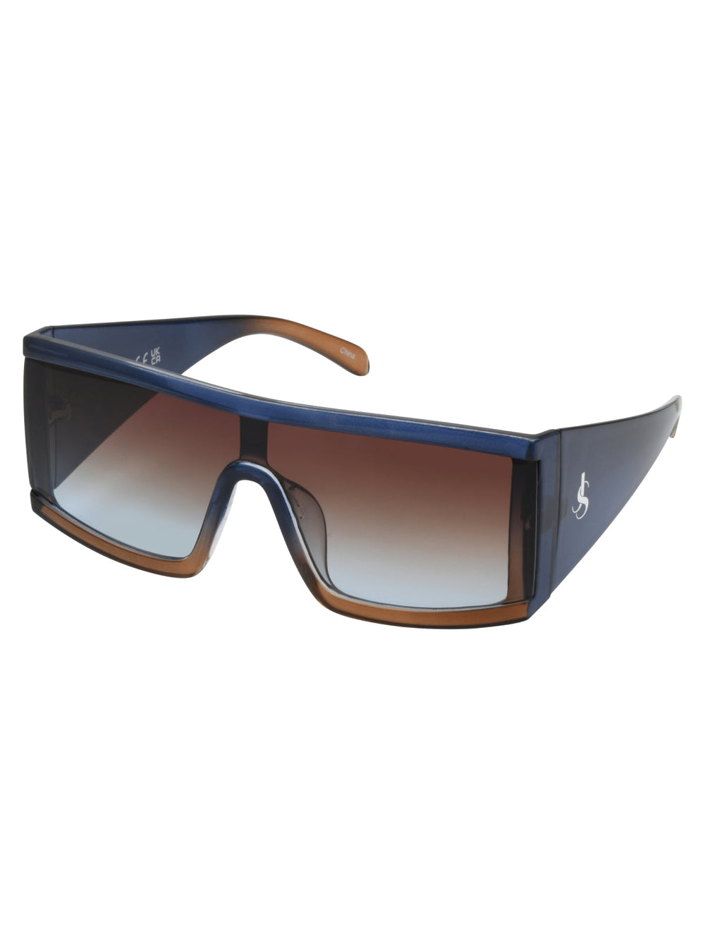 Accessories Modern Square Shield Sunglasses - Blue Fade | Jessica Simpson