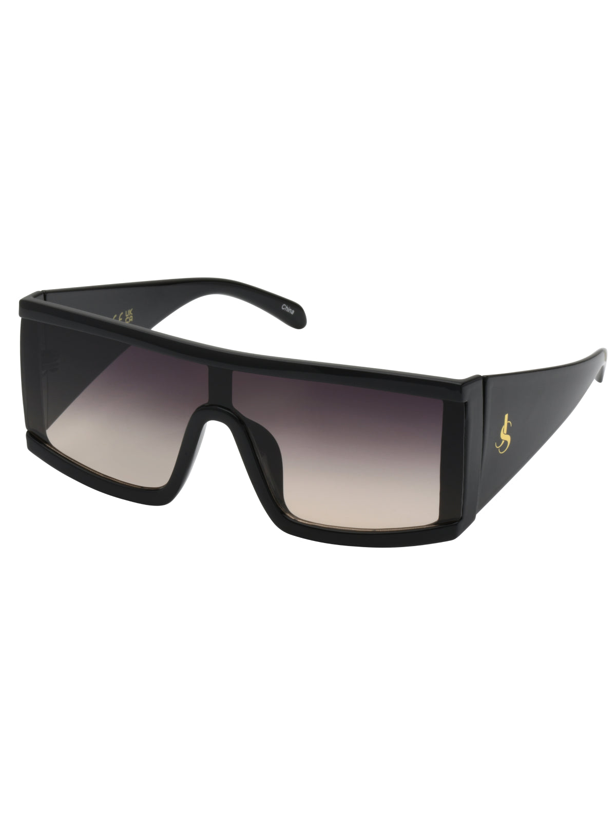 Accessories Modern Square Shield Sunglasses - Black | Jessica Simpson