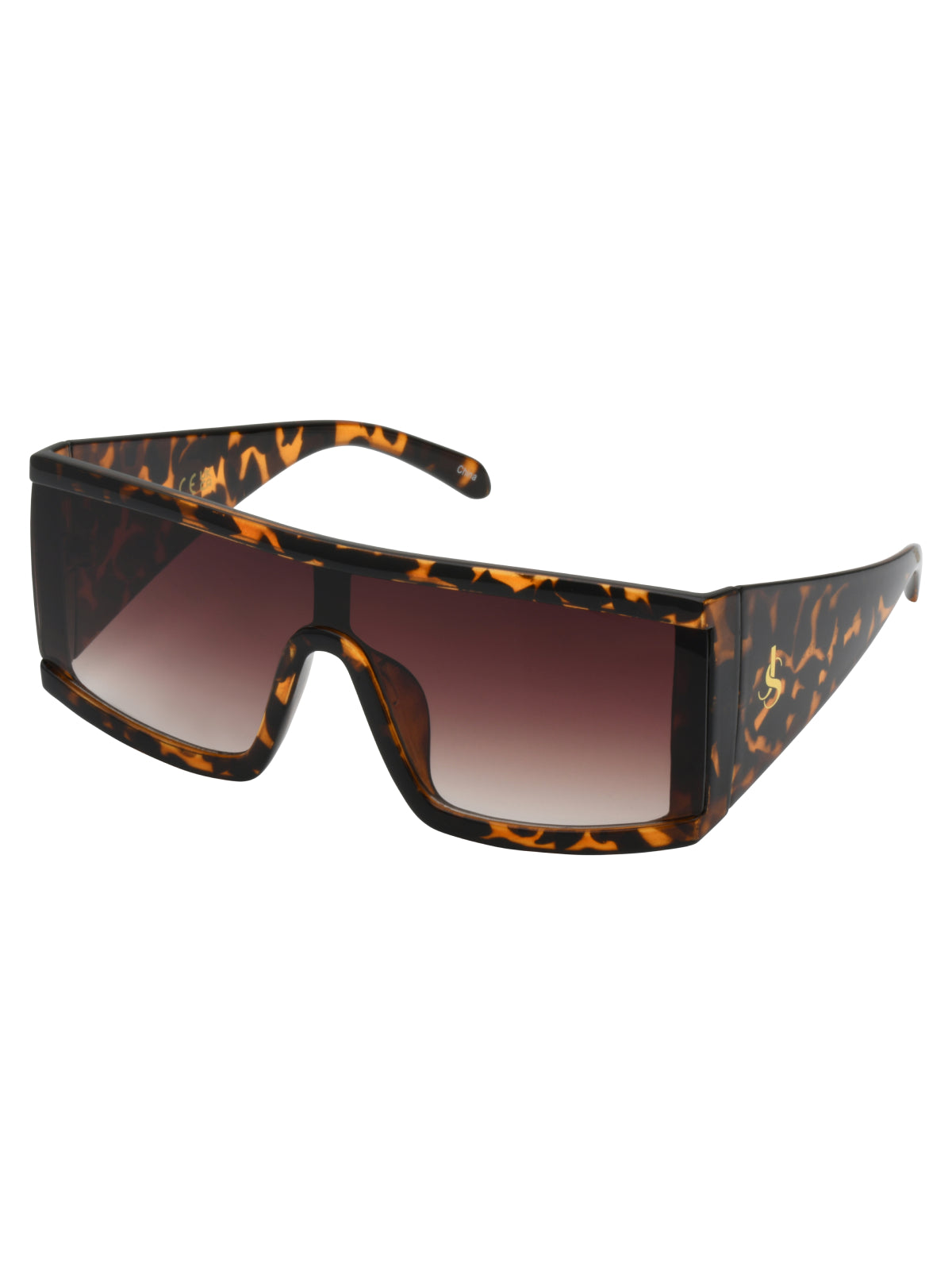 Accessories Modern Square Shield Sunglasses - Tortoise | Jessica Simpson