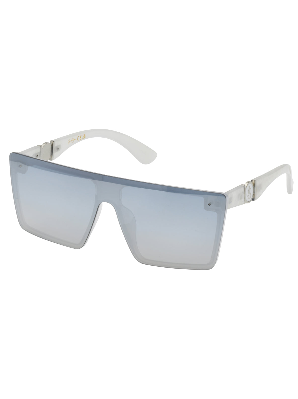 Accessories Oversized Square Shield Sunglasses - White Marble | Jessica Simpson