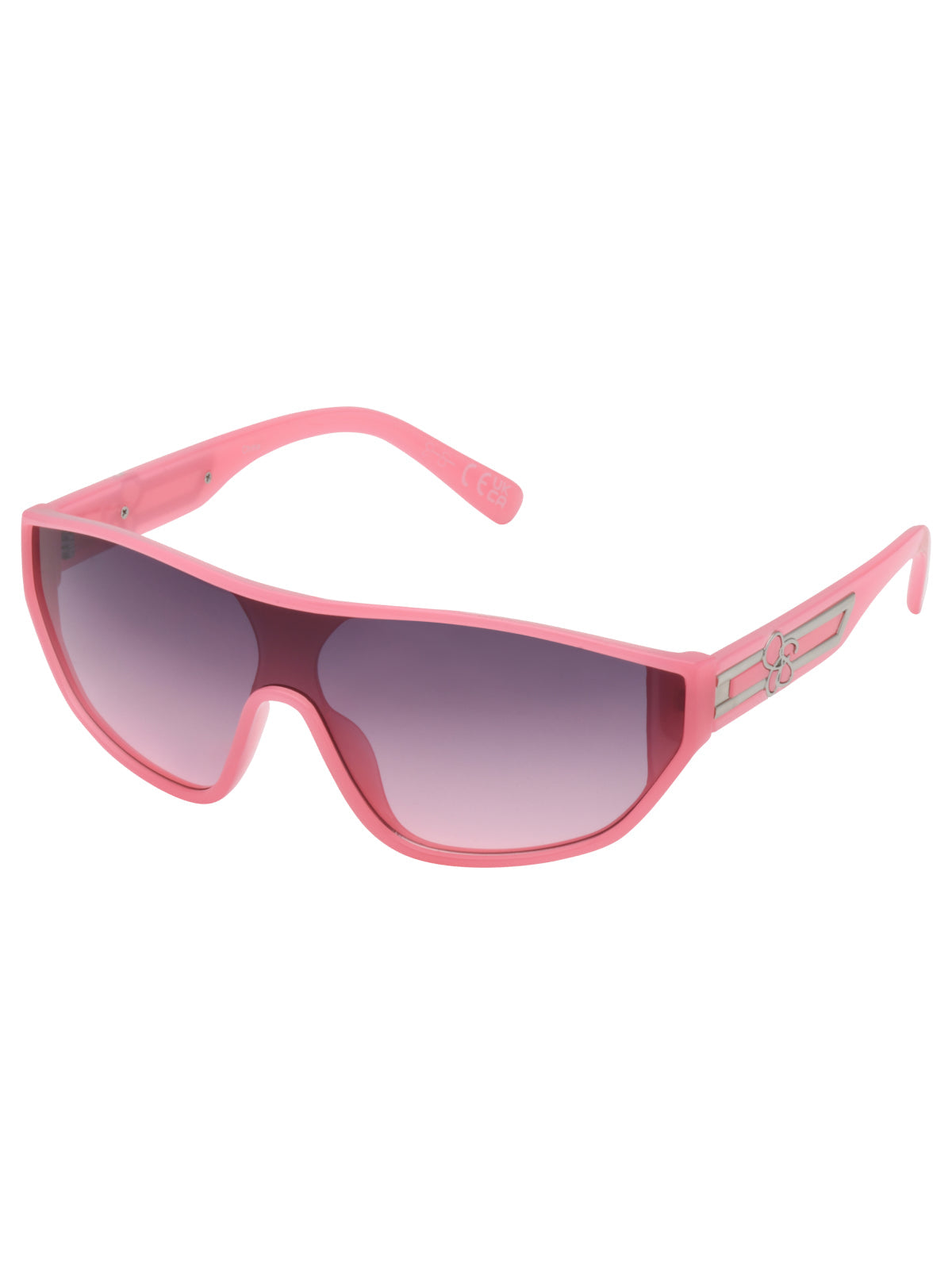 Accessories Wrap-Around Shield Sunglasses - Cream & Pink | Jessica Simpson
