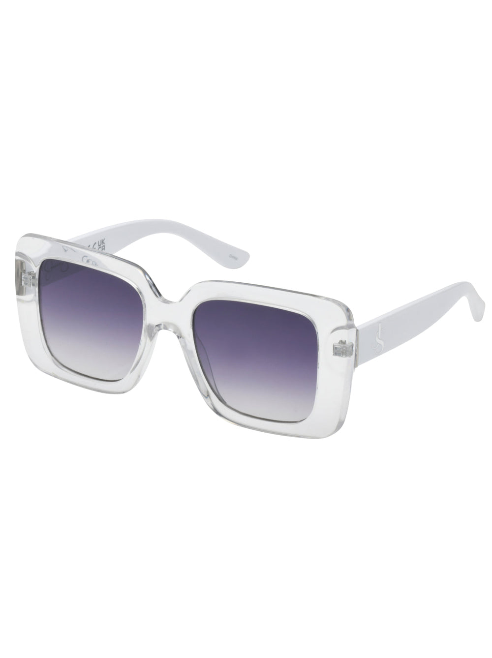 Accessories Fashionable Square Sunglasses - Crystal Clear | Jessica Simpson