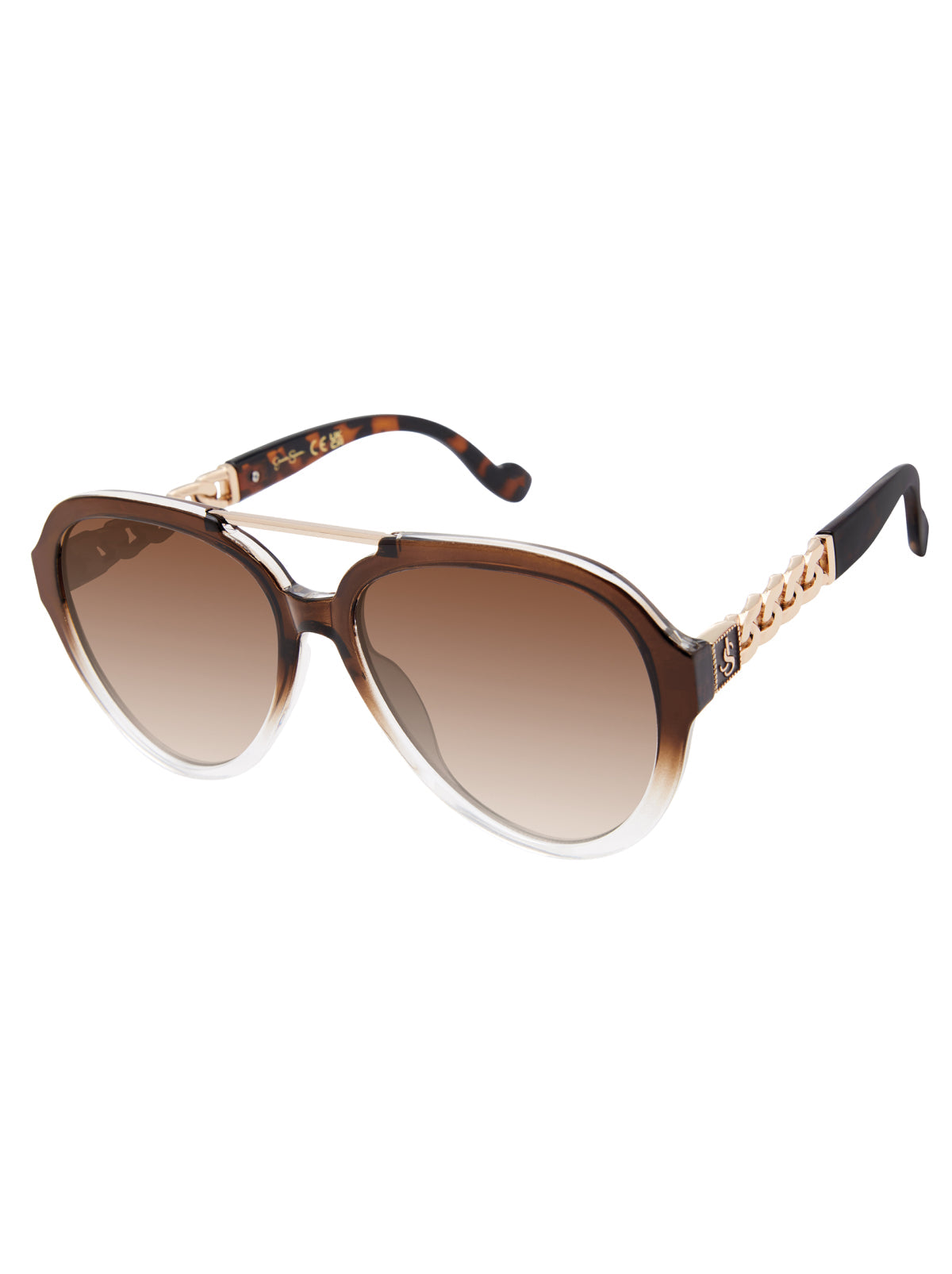 Accessories Modern Aviator Sunglasses - Brown Fade | Jessica Simpson