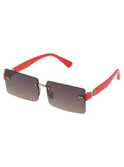 Accessories Sleek Rectangular Metal Sunglasses - Gold & Milky Coral | Jessica Simpson