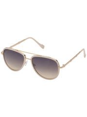 Accessories Modern Metal Aviator Sunglasses - Gold & Cream | Jessica Simpson