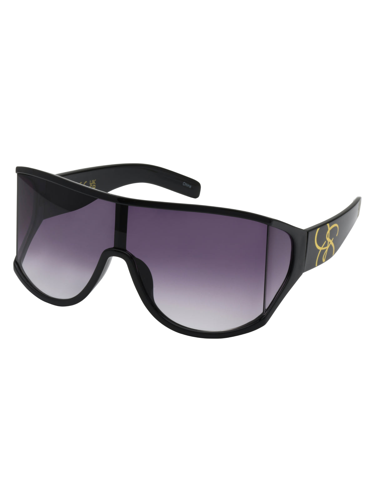 Accessories Oversized Square Wrap Shield Sunglasses - Black | Jessica Simpson