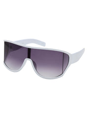Accessories Oversized Square Wrap Shield Sunglasses - White | Jessica Simpson