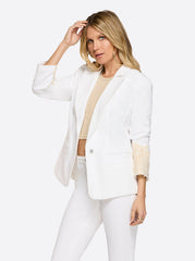 Women Fitted Blazer - White | Jessica Simpson