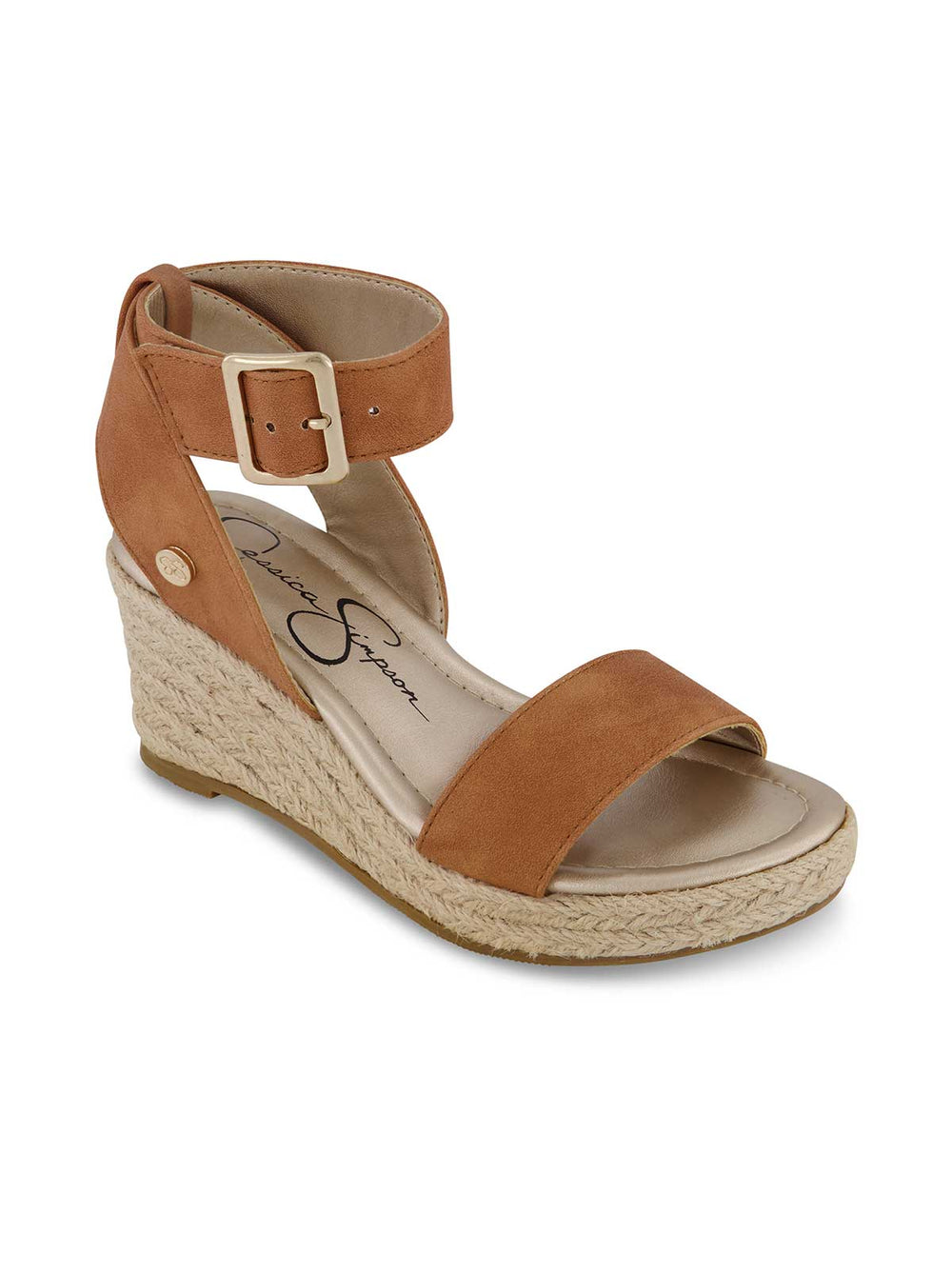 Women Girls' Asha Cuff Wedge Sandals - Cognac | Jessica Simpson