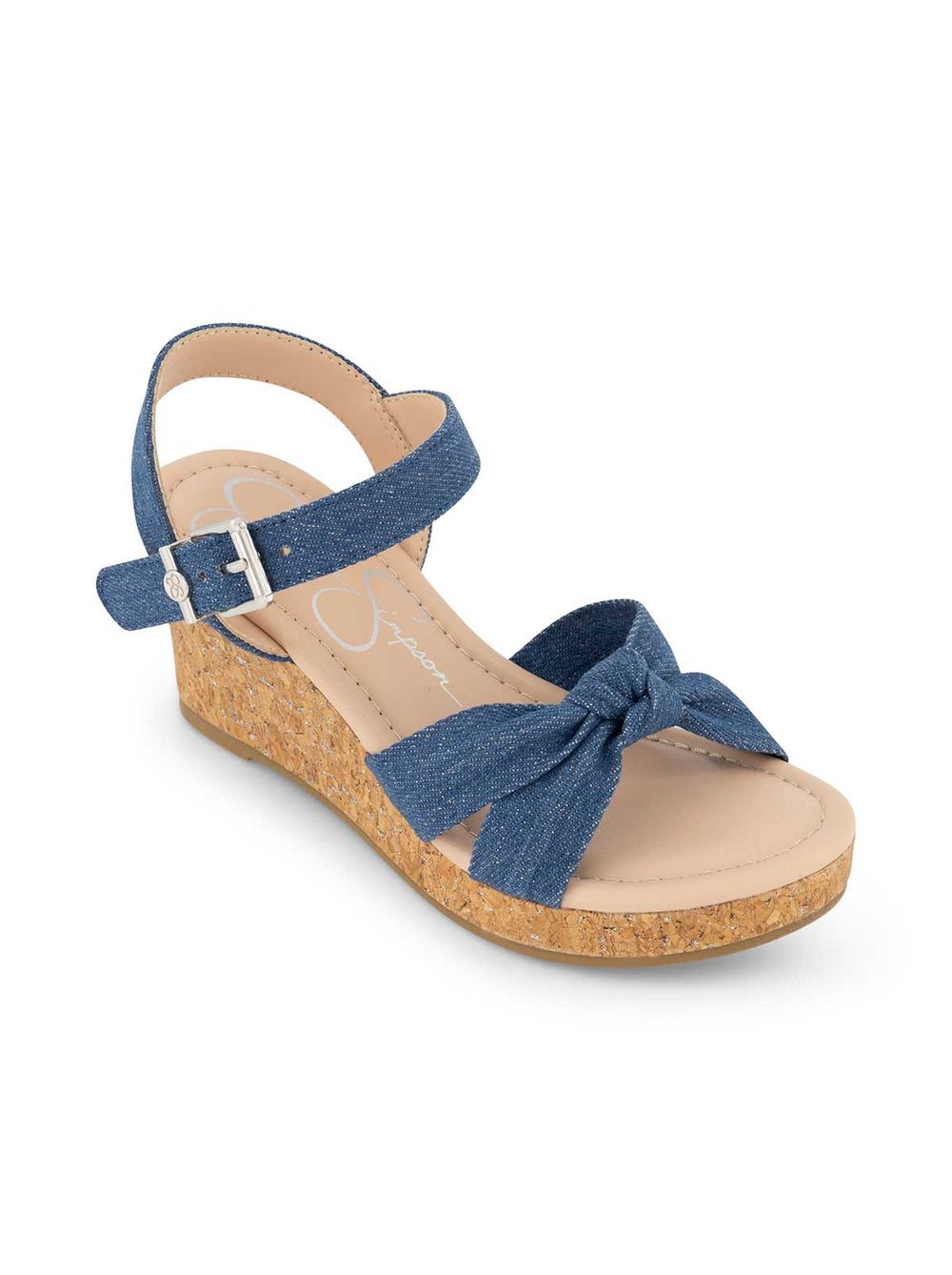 Women Girls' Asha Knot Wedge Sandals - Denim | Jessica Simpson