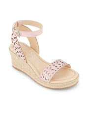 Women Girls' Asha Perforated Wedge Sandal - Blush | Jessica Simpson