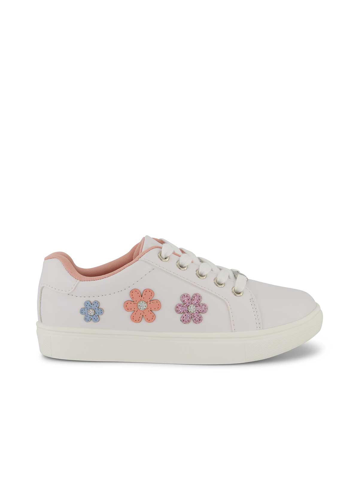 Women Girls' Gina Flower Low Sneakers - White | Jessica Simpson