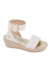 Women Girls' Asha Cuff Wedge Sandals - White | Jessica Simpson