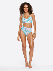 Women High Waist Bottom - Powder Blue Multi | Jessica Simpson