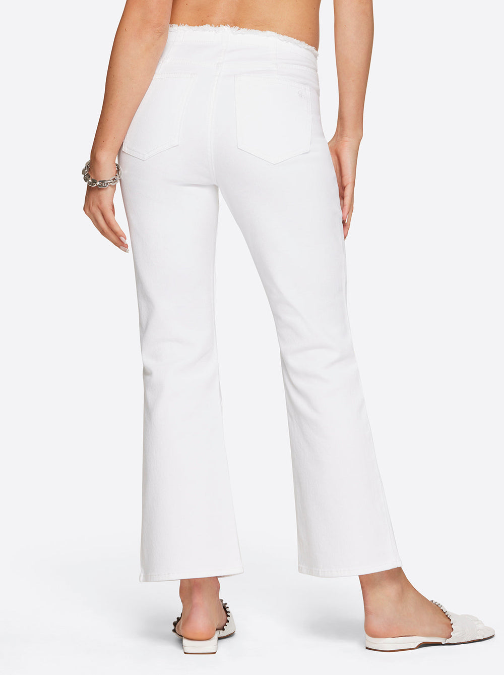 Women Love Song High Rise Crop Flare - White | Jessica Simpson