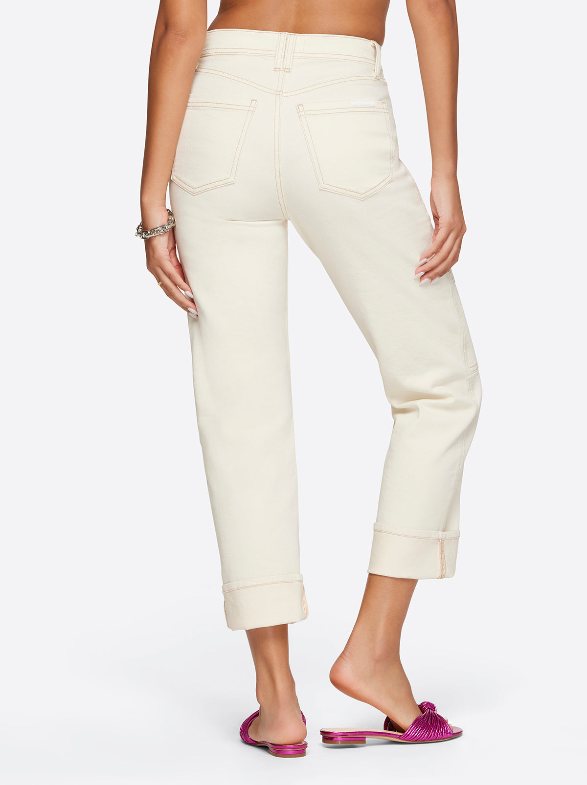 Women Straight Cargo Ankle - Ecru | Jessica Simpson