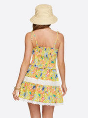 Women Clare Peplum Tank - Candy Hibiscus | Jessica Simpson